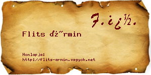 Flits Ármin névjegykártya